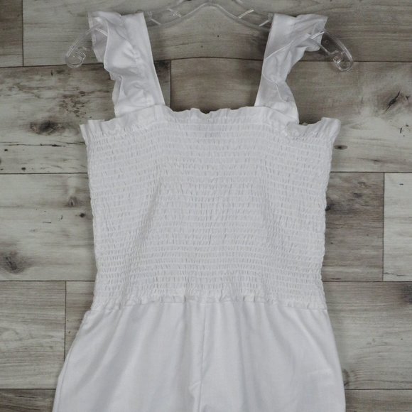 Derek Heart* Women's Smock Top Sleeveless Ruffled Strap Romper~ Size Medium - Picture 4 of 12